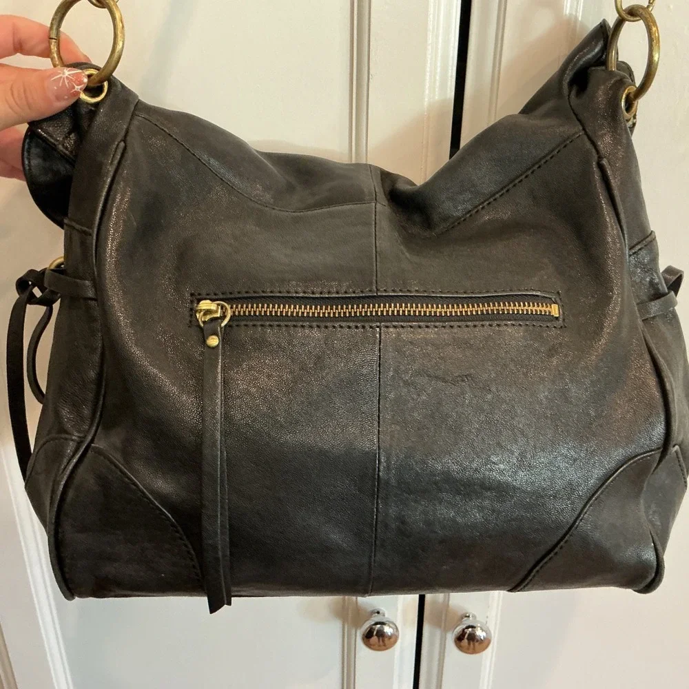 SORAL‎ New York Black Leather Convertible Shoulder Handbag - Picture 2 of 10